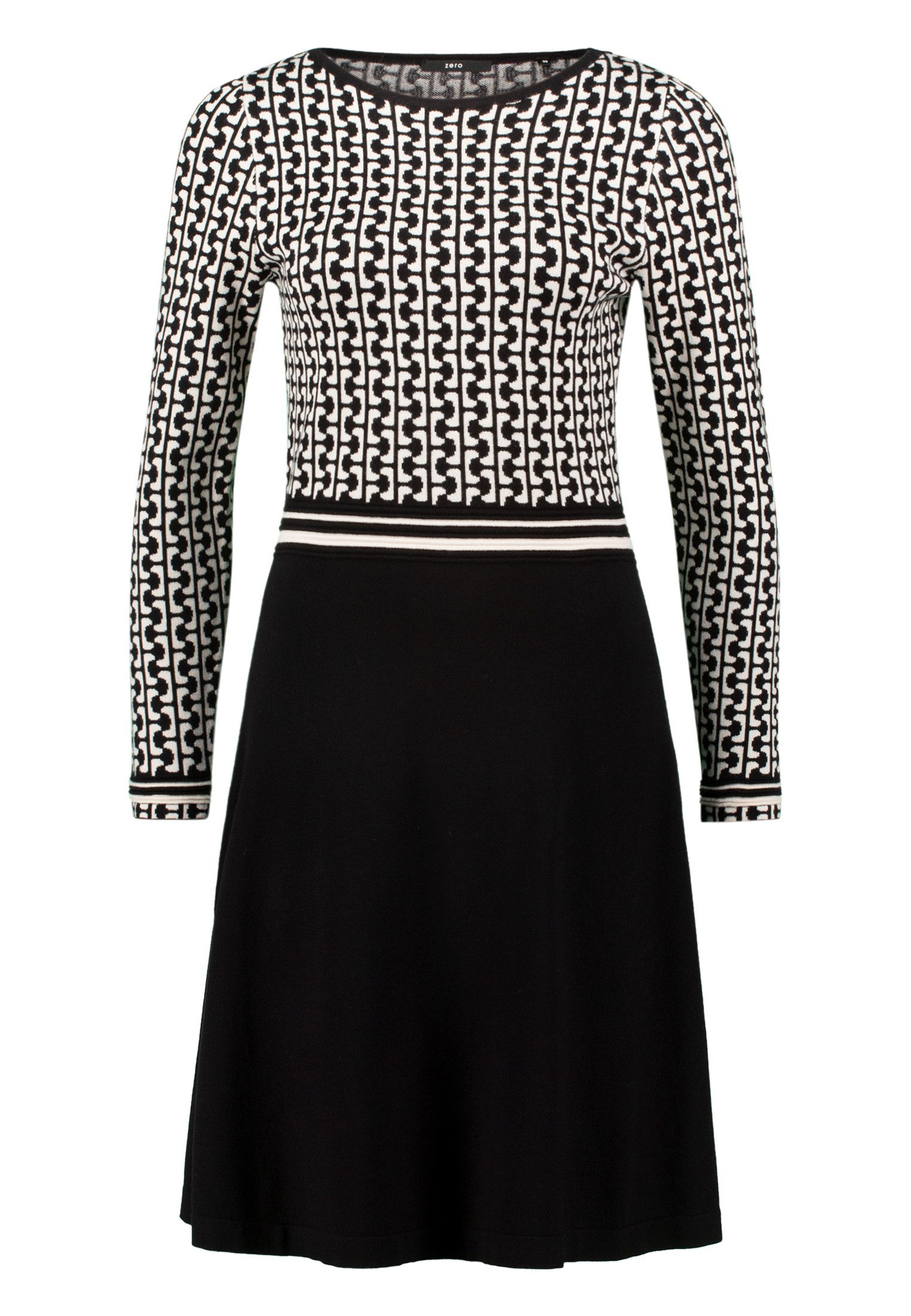 Zero Strickkleid Damen Strickkleid grafisches Muster günstig online kaufen