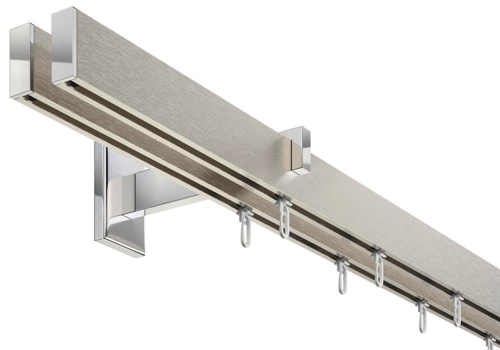 DécoProfi Innenlaufschiene Gardinenstange eckig LONG 2-läufig, günstig online kaufen