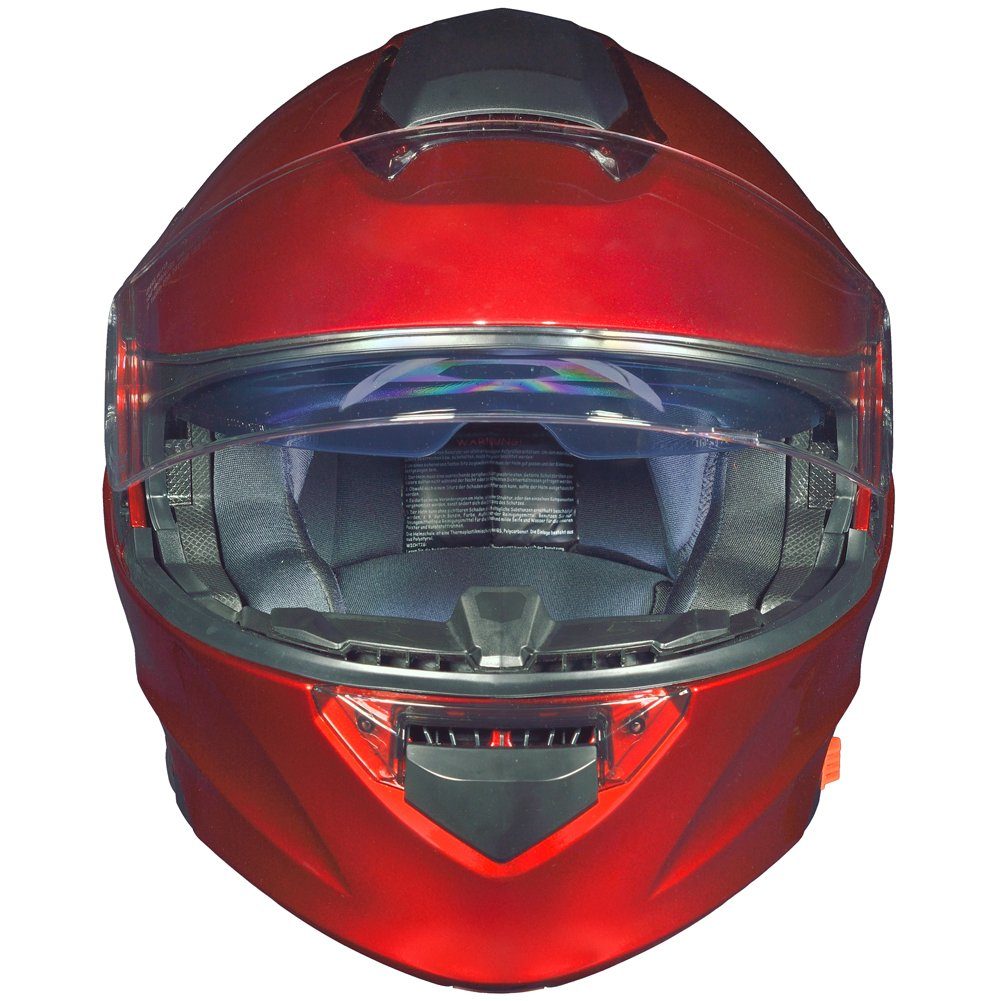 rueger-helmets Motorradhelm RS-983 Bluetooth Klapphelm Motorradhelm Conzept Motorrad Modular Helm ruegerRS-983 COM Rot XS