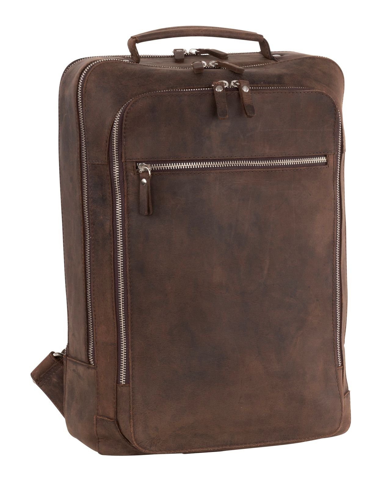 Leonhard Heyden Rucksack Business Backpack (Set, 2-tlg), aus echtem Rindsleder