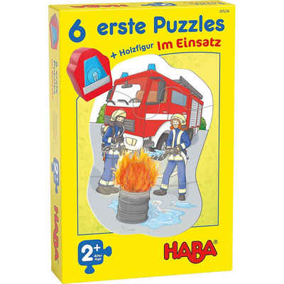 Haba Steckpuzzle »HABA 305236 6 erste Puzzles - Im Einsatz«, Puzzleteile