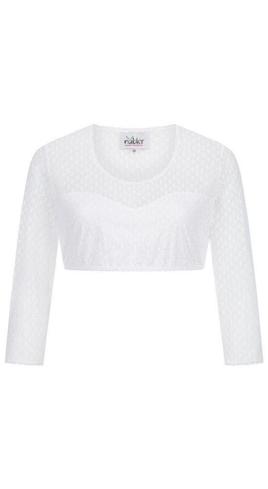 Nübler Dirndlbluse Dirndlbluse langarm Lisa in Weiß von Nübler günstig online kaufen