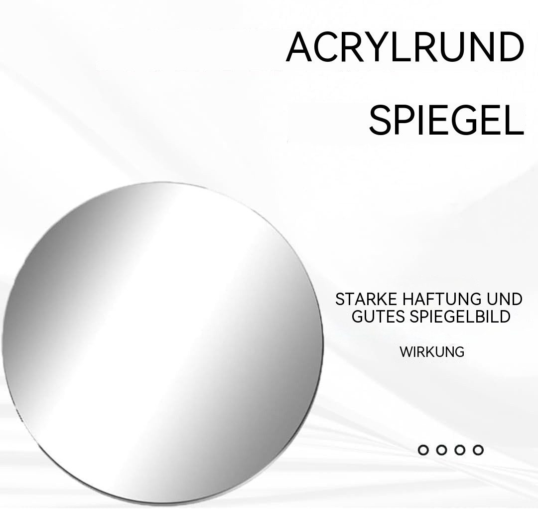 nsihing Wandspiegel Runder Acrylspiegel, runde Spiegelfliese (glasfrei) Selbstklebende (1-St), geeignet zur Dekoration von Wänden in Wohn- und Schlafzimmern. – Bild 4 von 5