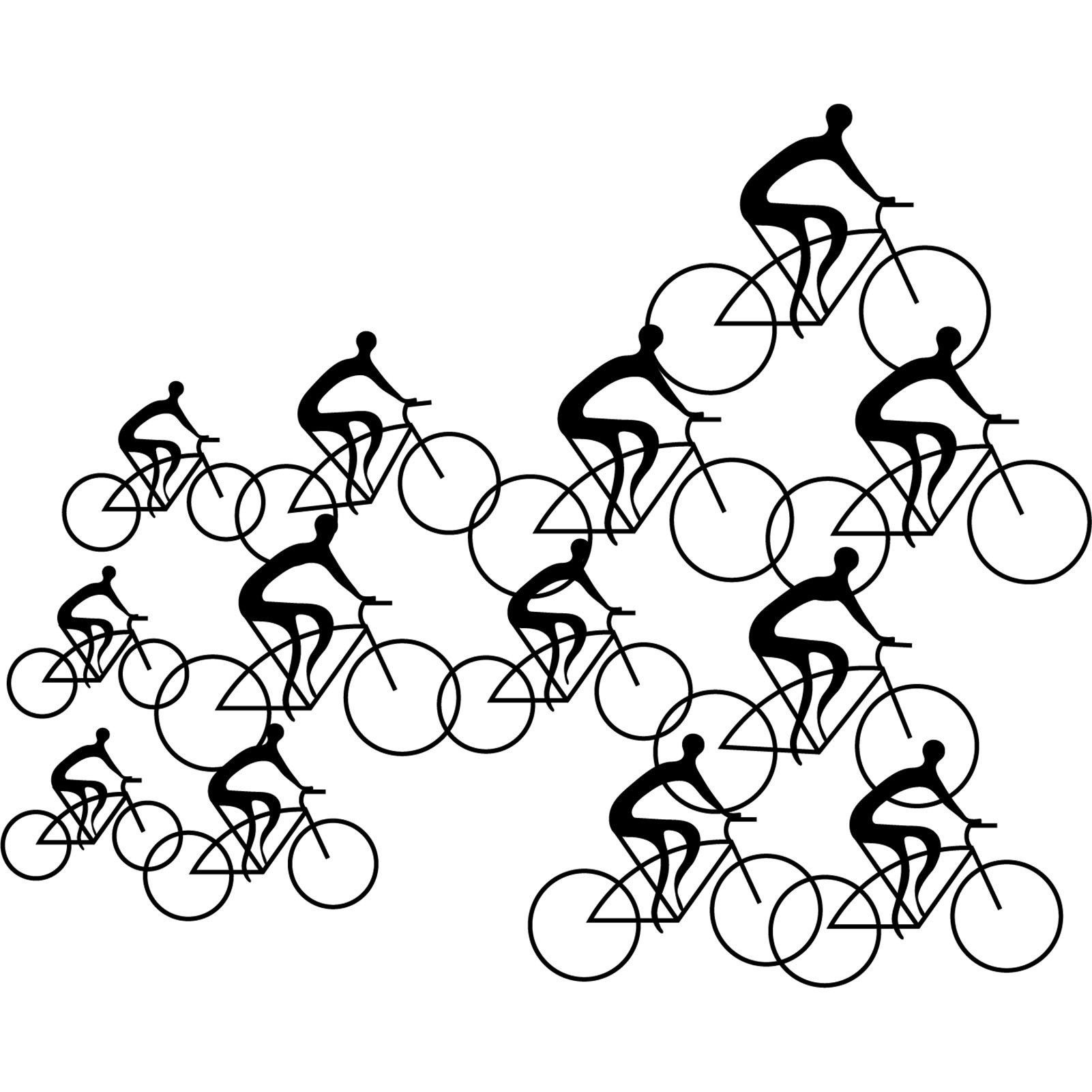 Jumpeak Wanddekoobjekt Radsport Metall Wanddekorationen, Fahrrad Wanddekorationen, Sport, Hergestellt aus Metall,Schwarz,Weiß