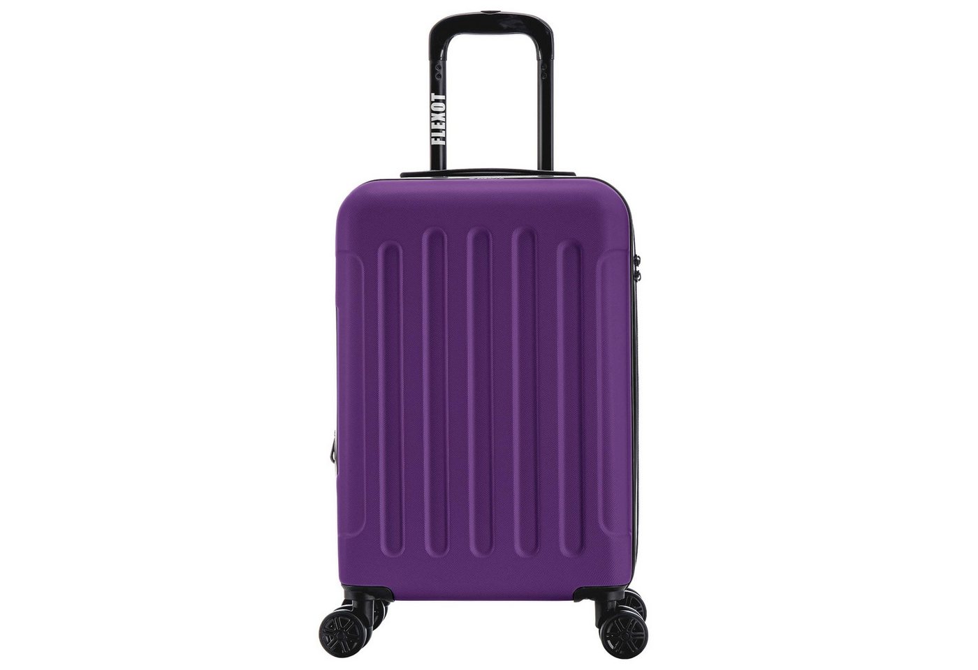 Flexot Hartschalen-Trolley F-3045 (Gr. M, L, XL) – Kofferset – ABS-Hartschale, 4 Rollen, Robuster und moderner Koffer mit vier 360° Rollen und Zahlenschloss