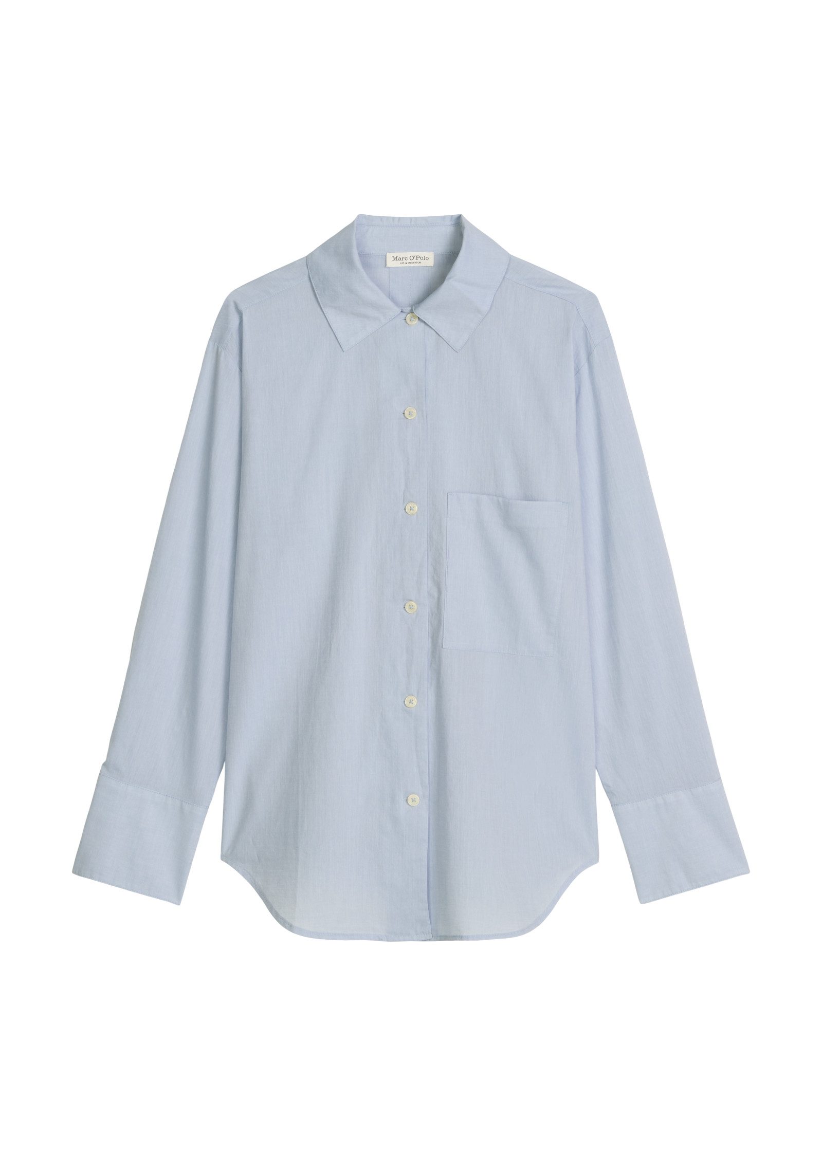 Marc O'Polo Langarmbluse mit Schleifchen-Detail regular aus Baumwoll-Chambray – Bild 5 von 5