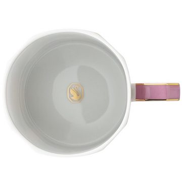 Rosenthal Tasse x Swarovski Becher mit Henkel Signum Rose