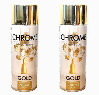 Spectrum Sprühflasche »2 x Dosen Hochwertiger Goldspray mit chromgold -Effekt 200 ml«