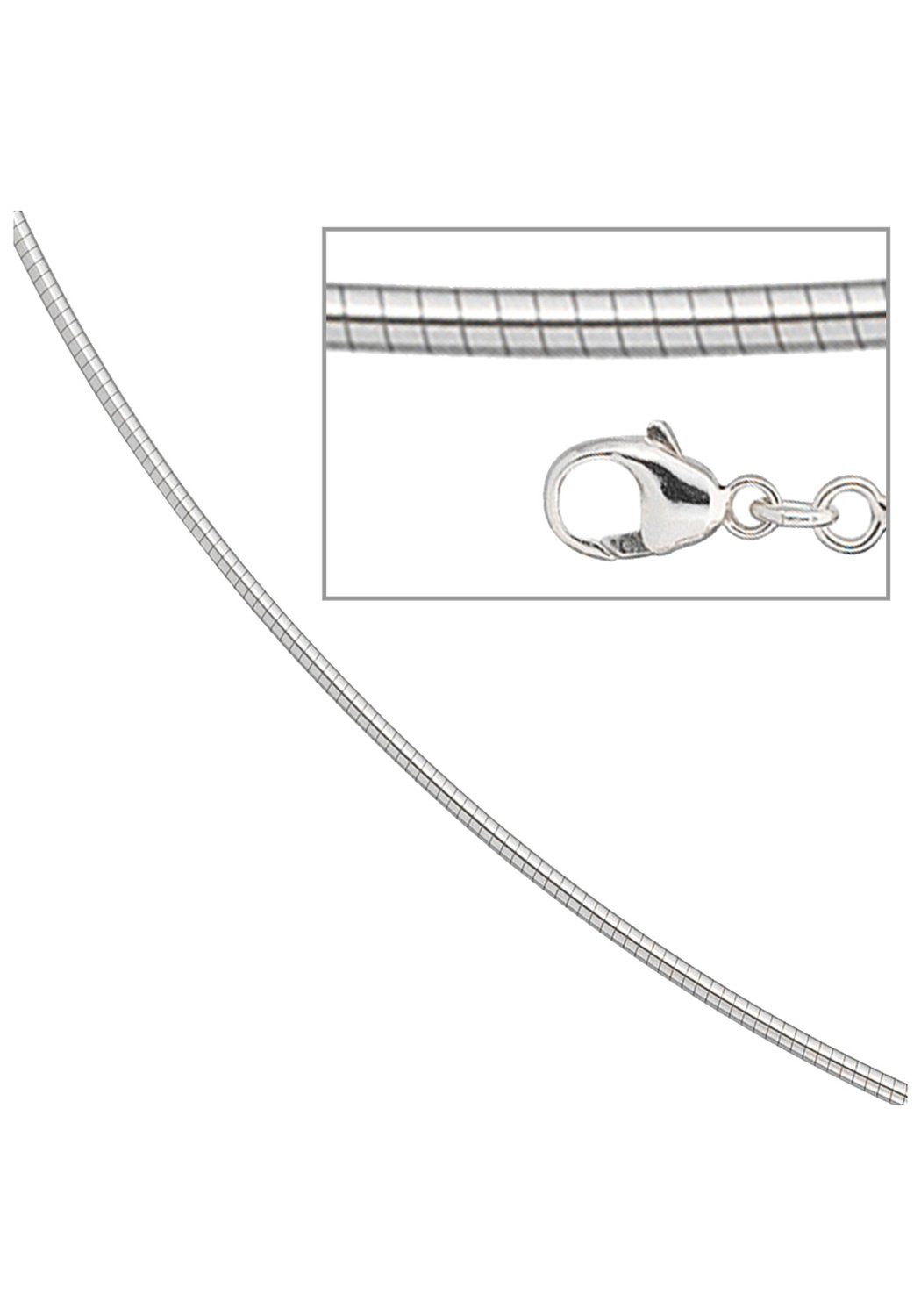 JOBO Halsreif, 585 Weißgold 50 cm 1,1 mm