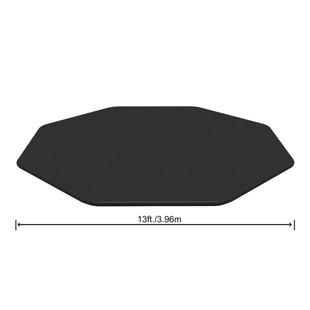 Bestway Pool-Abdeckplane Flowclear, 401 cm Durchmesser, rund, aus PVC, Schwarz