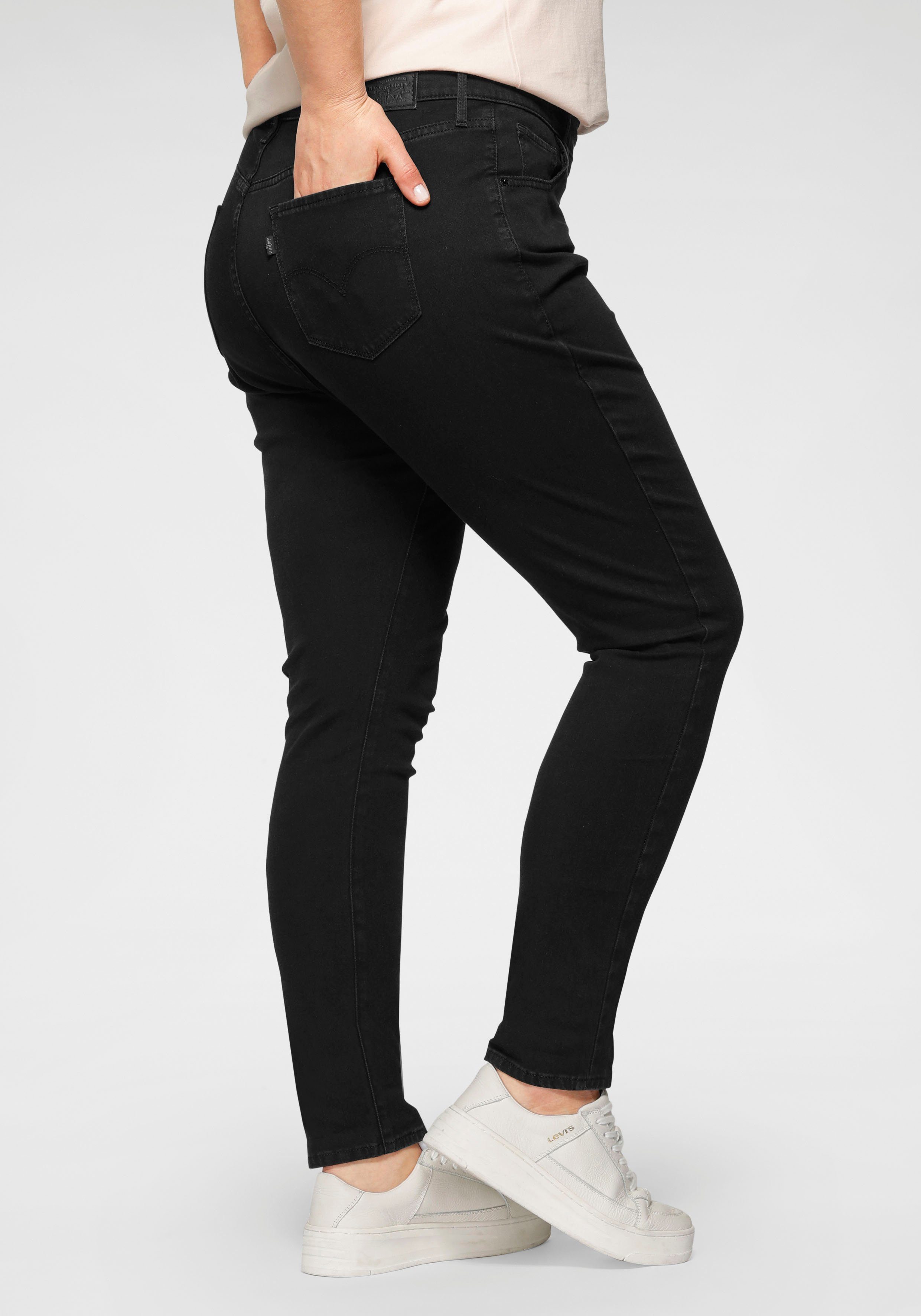 Levi's® Plus Skinny-fit-Jeans 721 PL Schnitt HI sehr RISE schwarz SKINNY figurbetonter