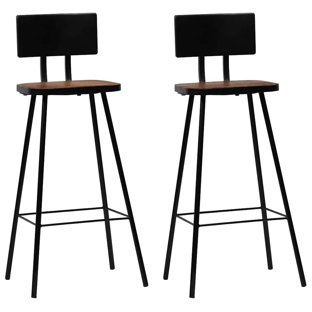 vidaXL Barhocker vidaXL Barhocker 2 Stk. Massives Altholz