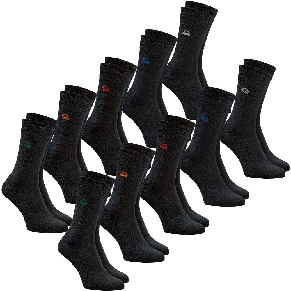 United Colors of Benetton Langsocken (Packung, 10er Pack) Elastischer Komfortbund für rutschfreien Sitz