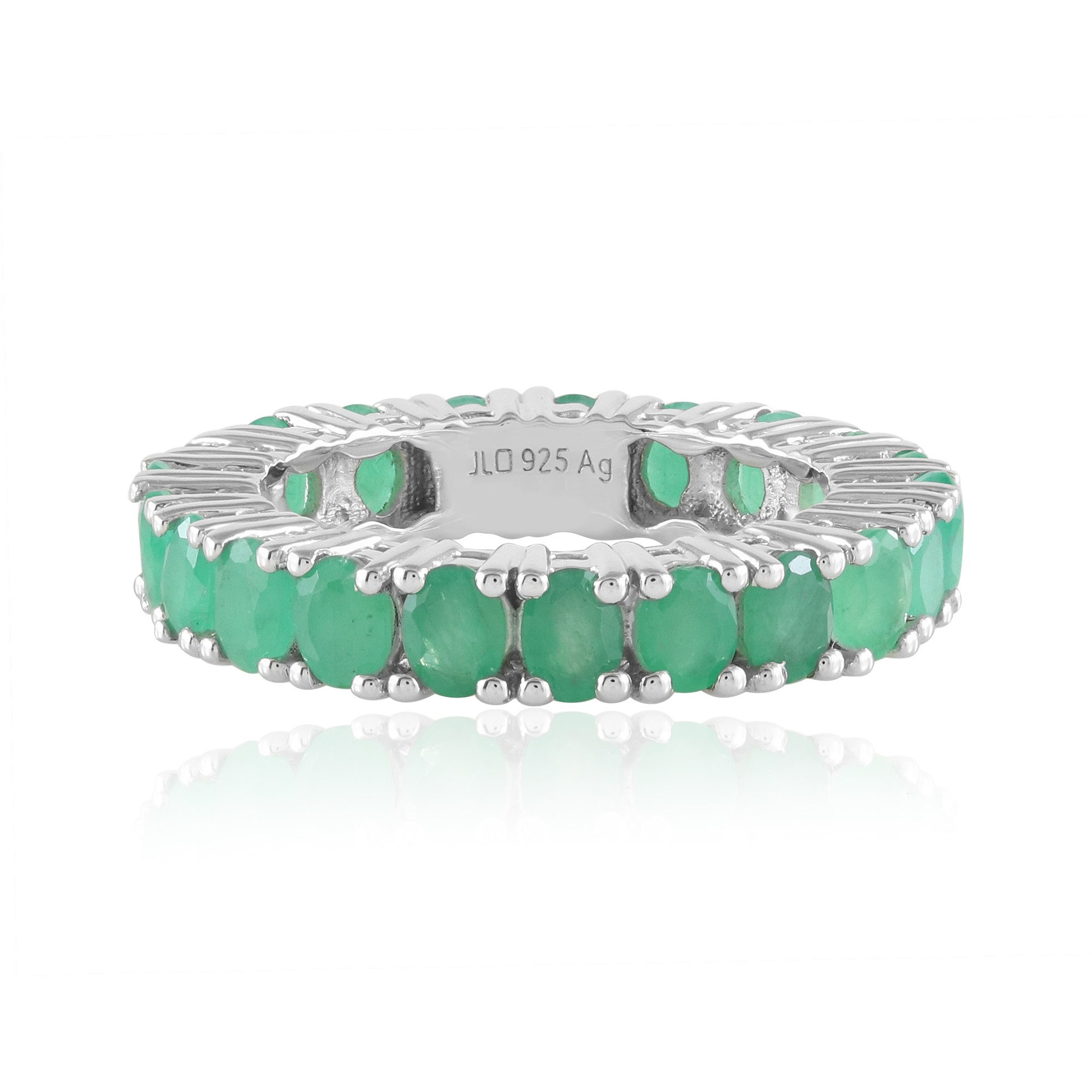 Silberring Brasilianischer Smaragd Sterling Silber Ring