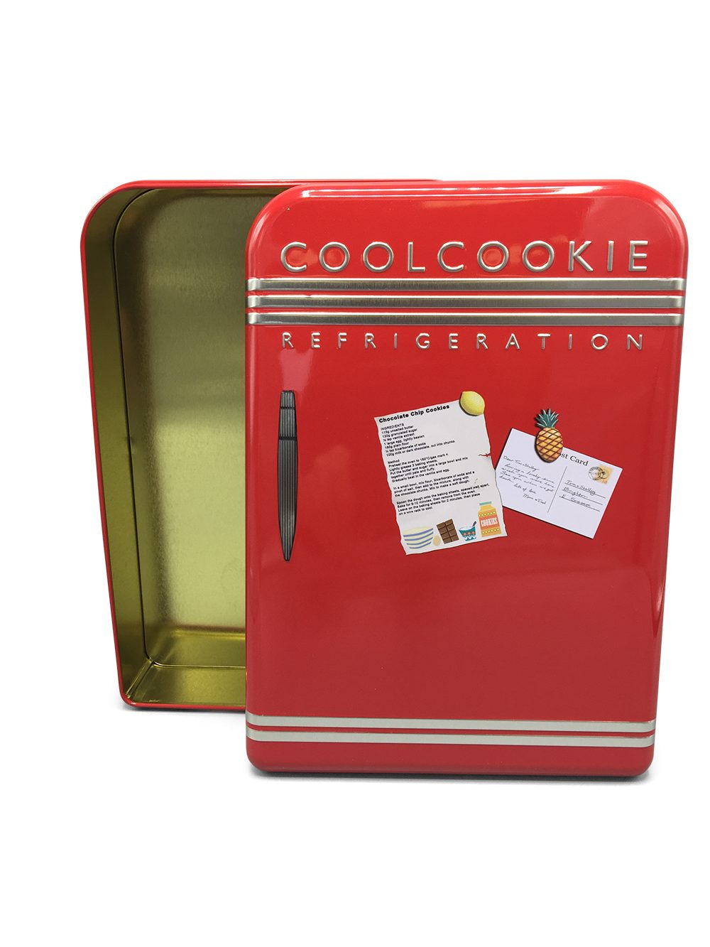 MediMuc Geschenkdose rot, Keksdose Kühlschrank Kühlschrank