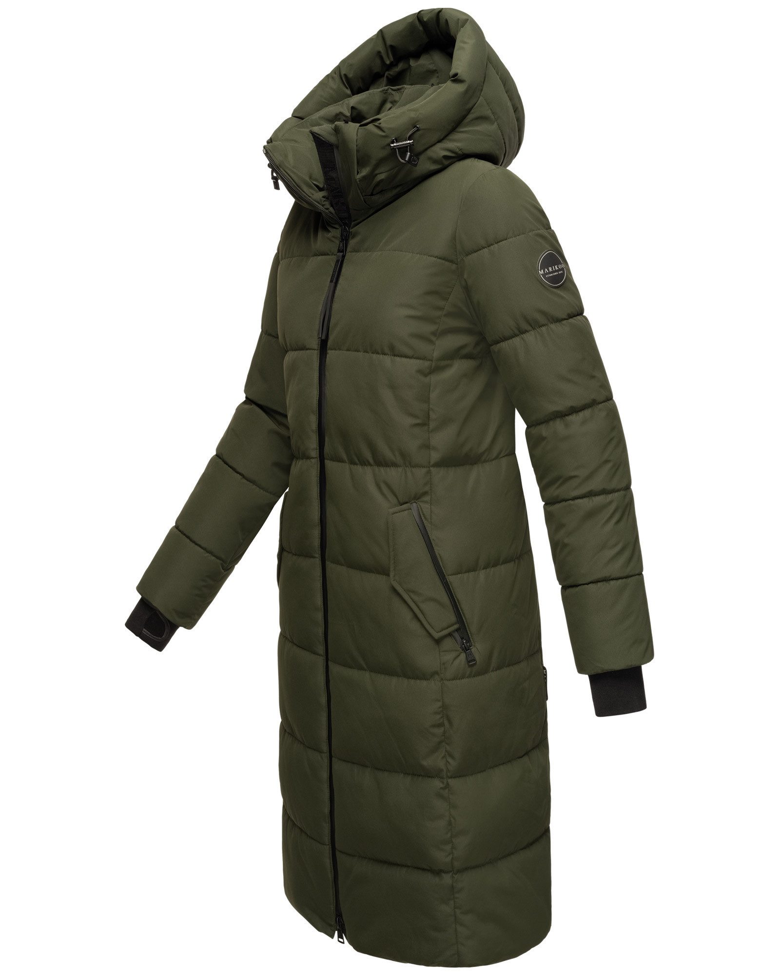Marikoo Steppjacke Zuraraa XVI langer Winter Mantel gesteppt