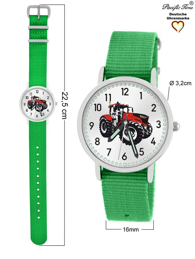 Gratis Time rot Pacific Quarzuhr - Match Kinder Design und Armbanduhr Traktor Versand Mix grün Wechselarmband,