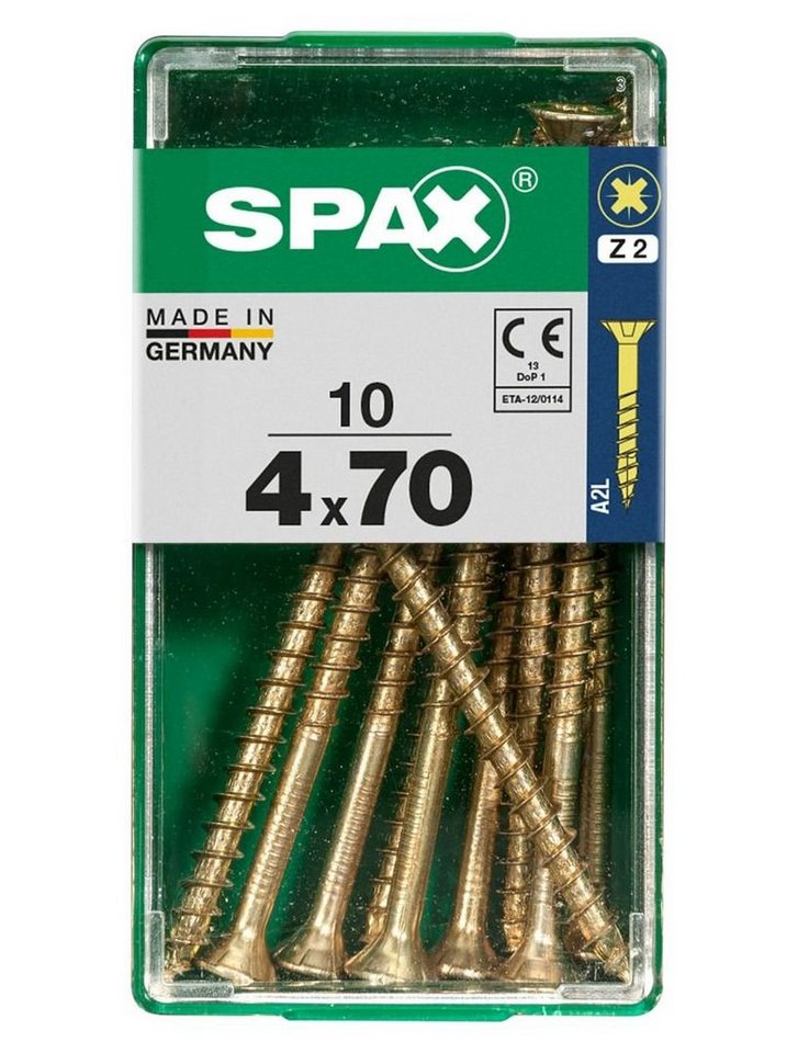 Thumbnail - SPAX Holzbauschraube Spax Universalschrauben 4.0 x 70 mm PZ 2 - 10 Stk.