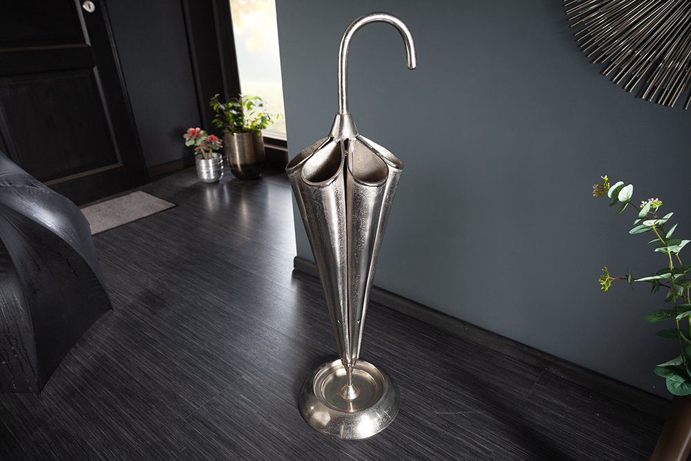 riess-ambiente Schirmständer UMBRELLA 91cm silber (Einzelartikel, 1 St), Flur · Metall · handmade · für Regenschirme · Deko · Skulptur · Design – Bild 4 von 5