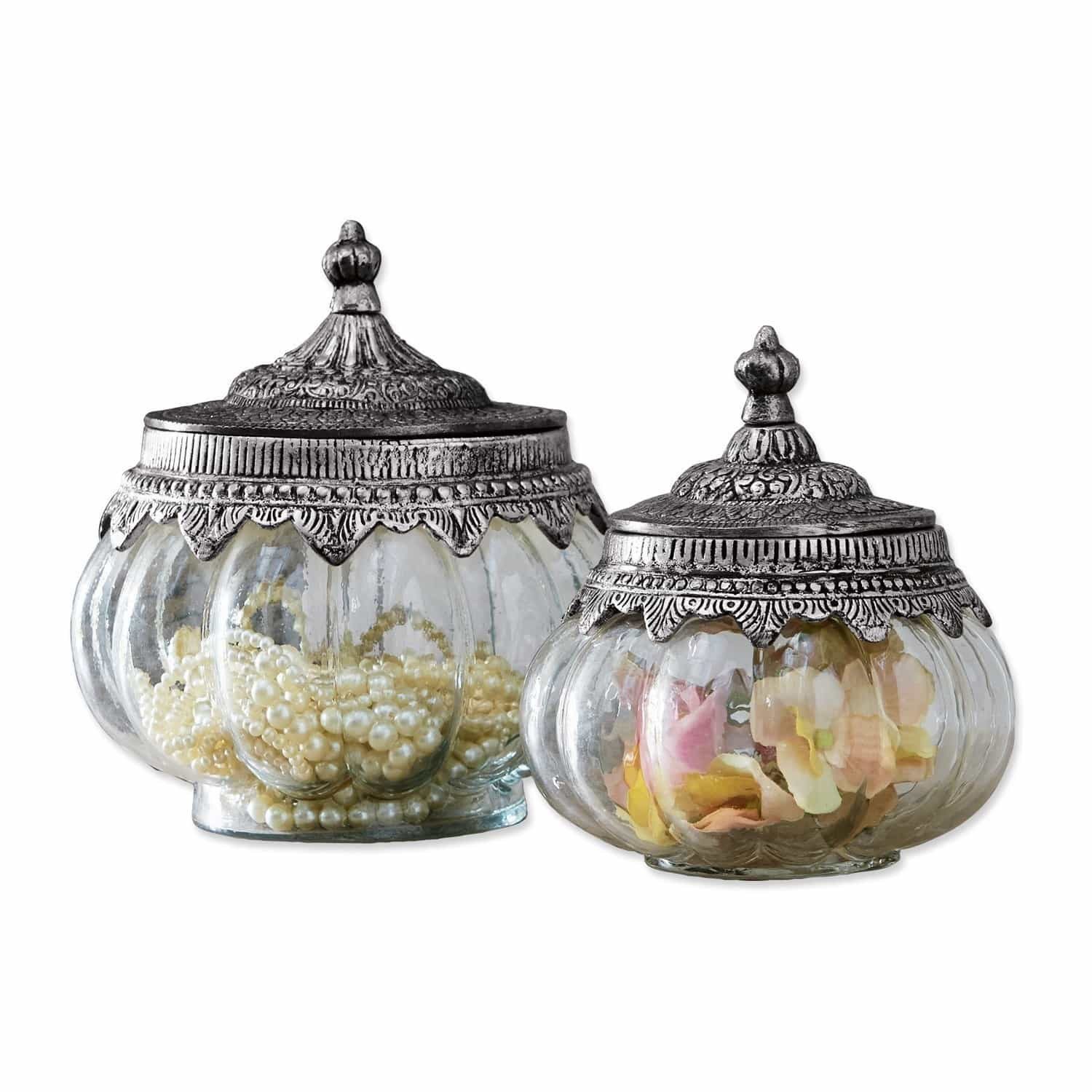 Mirabeau Dose Glasdosen 2er Set Madelon klar/silber