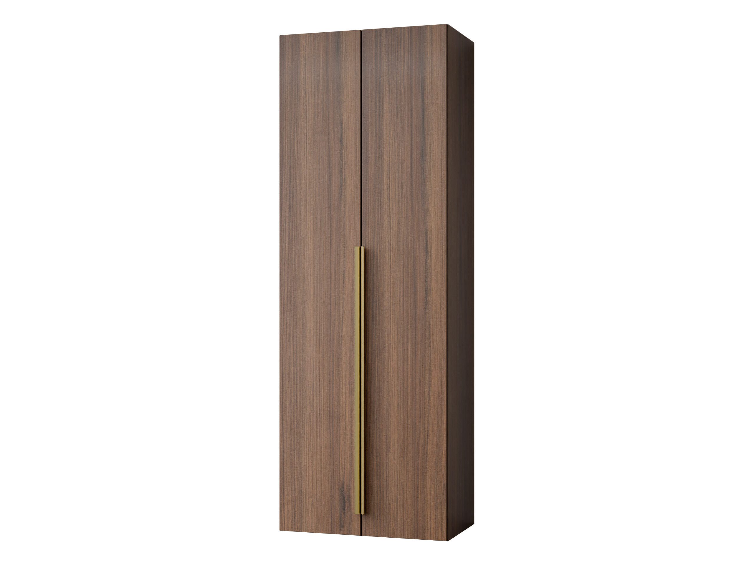 MIRJAN24 Kleiderschrank Kerkin 2D (mit zwei Drehtüren) Griffe aus Metall in der Farbe Gold, 70x42x200 cm