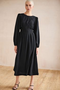 Next Midikleid Langärmeliges Biesen-Kleid (1-tlg)