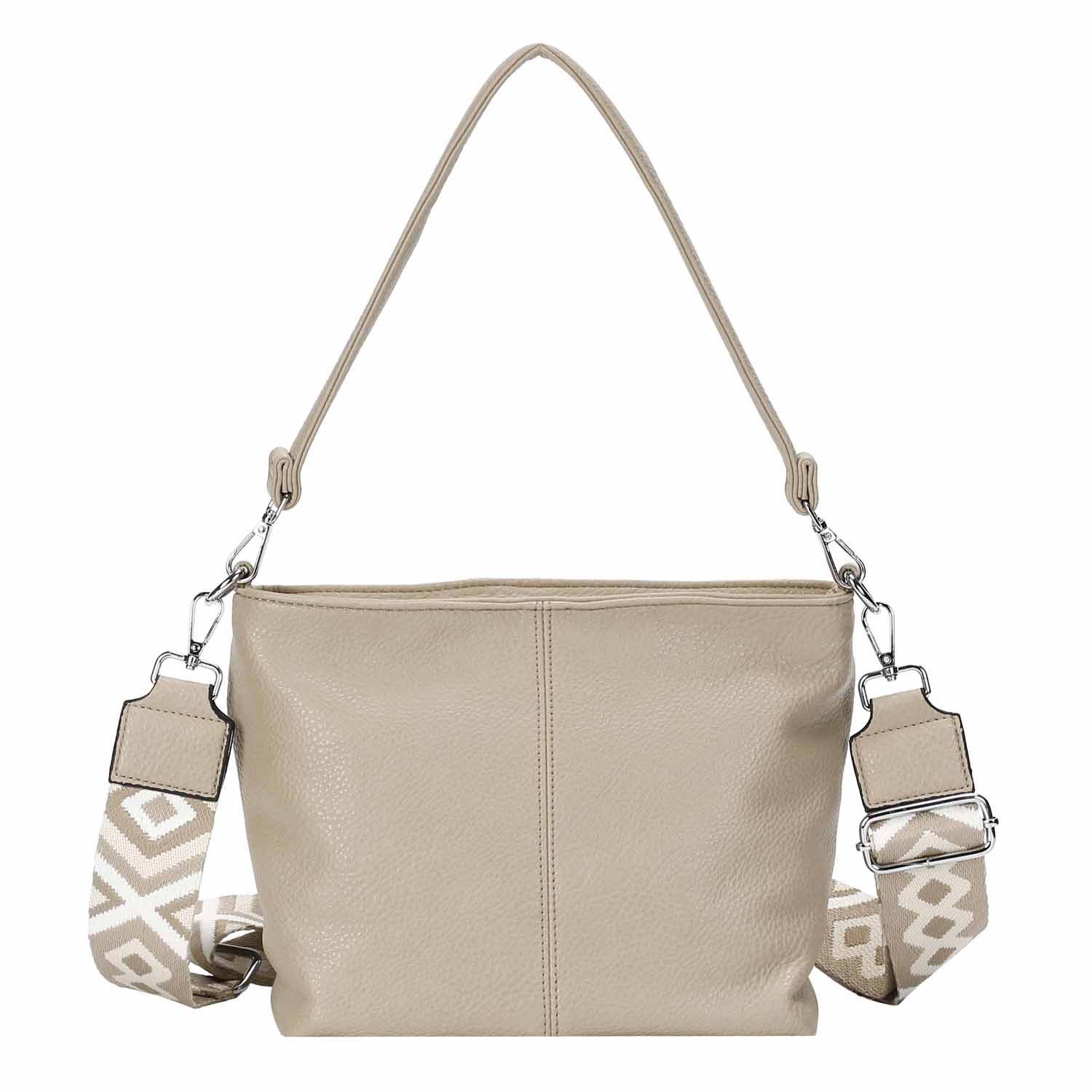 Schultertasche DAMEN TASCHE SHOPPER Hobo Bag Reise Freizeit Urlaub Leder Optik leicht