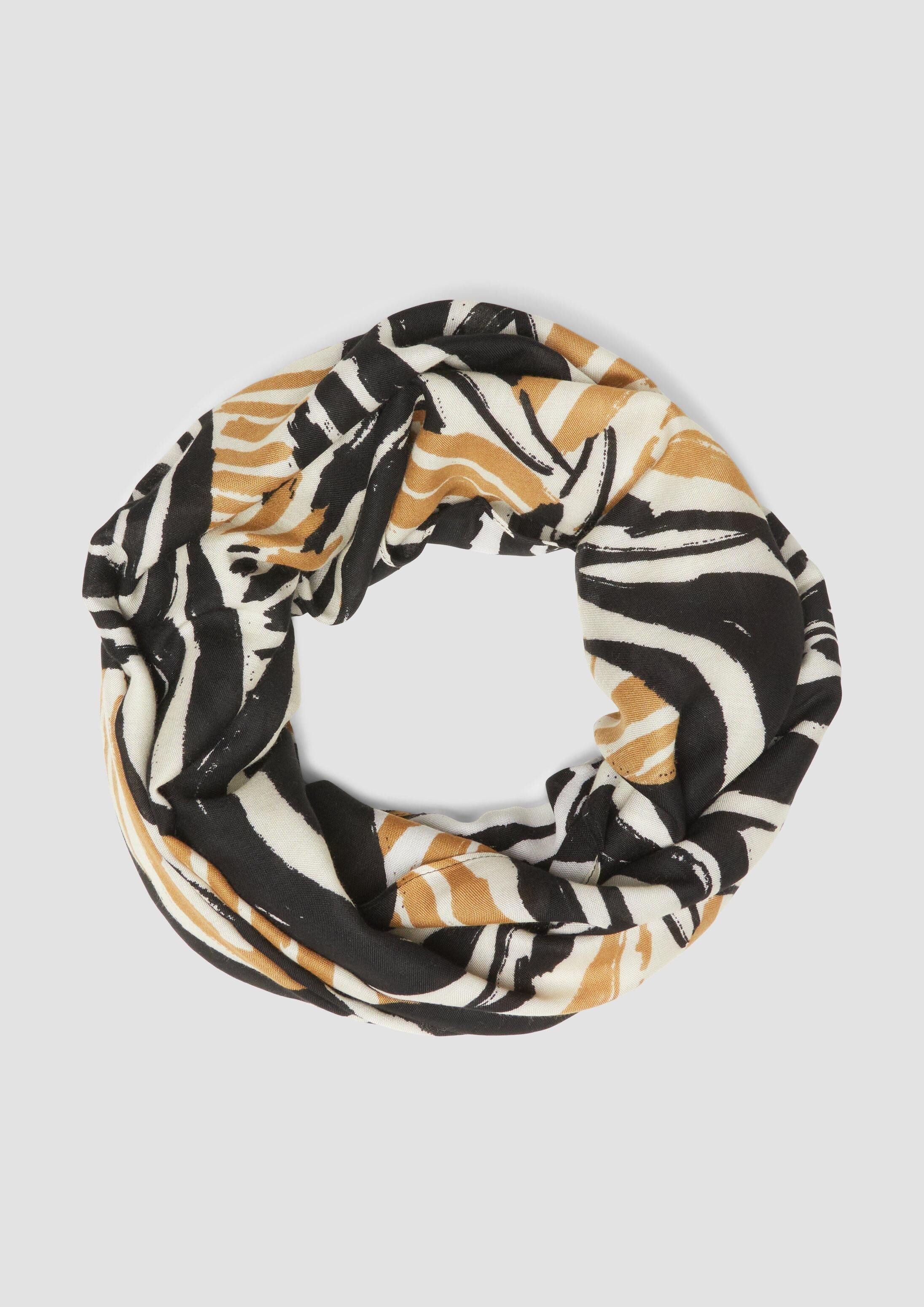 s.Oliver Loop Snood, Snood mit Grafik-Print und leichtem Mustermix