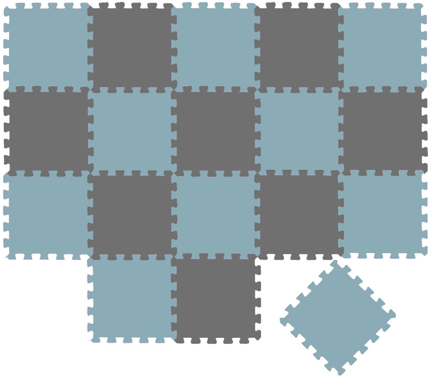 LittleTom Puzzlematte ab dem 1, Tag - 18 Teile Baby Spielmatte - 30 x 30 Kinder Krabbelmatte, (18-tlg), Spielunterlage für Babys und Kleinkinder - Kinderzimmer Puzzleteppich