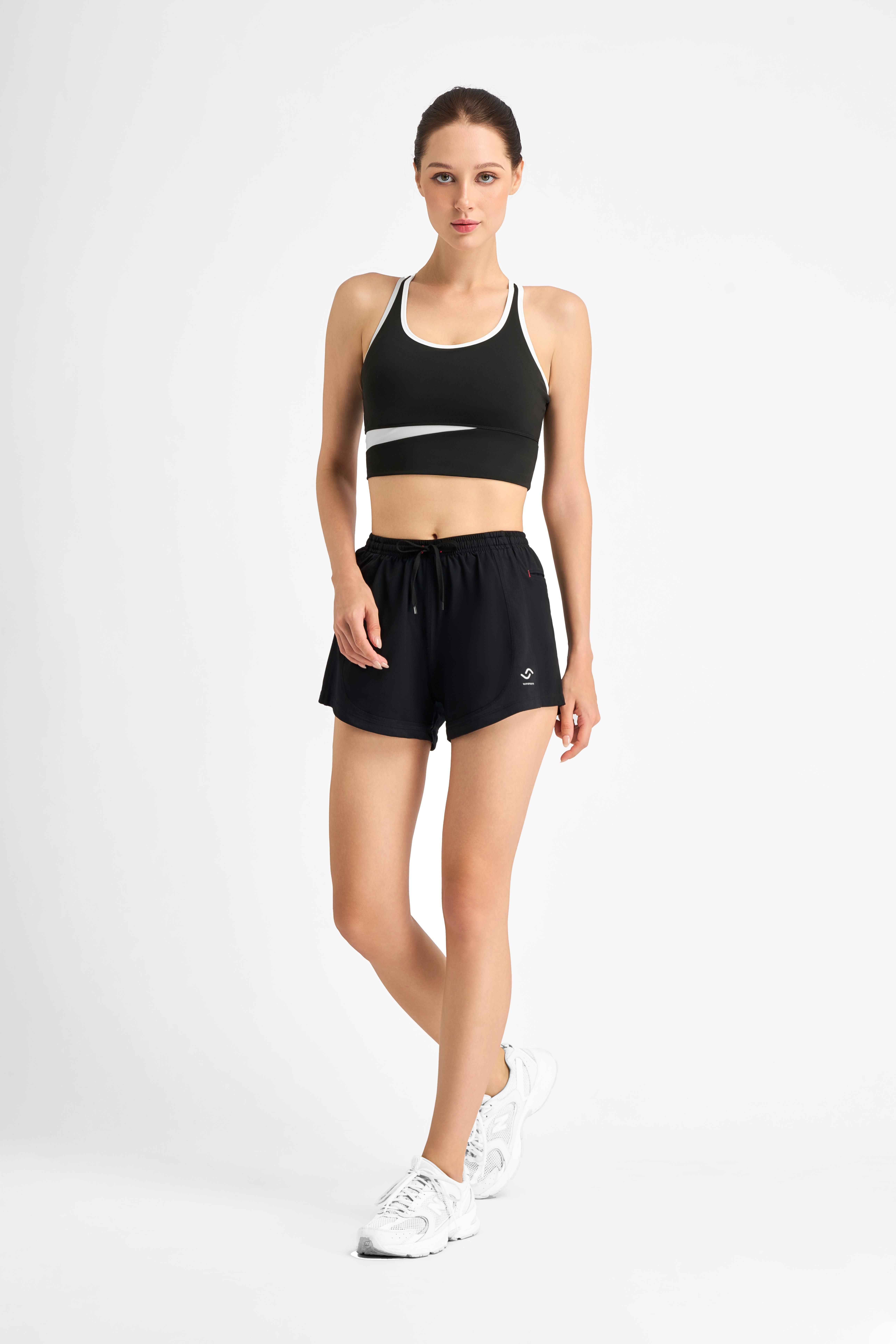 VS Variosports Laufshorts Damen 2-in-1 Laufshorts mit Innenhose & Handyfach – atmungsaktiv