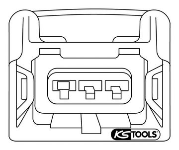 KS Tools Montagewerkzeug, L: 11.7 cm, Kabel für Flachstecker und Flachsteckhülse 2,8-6,3 mm