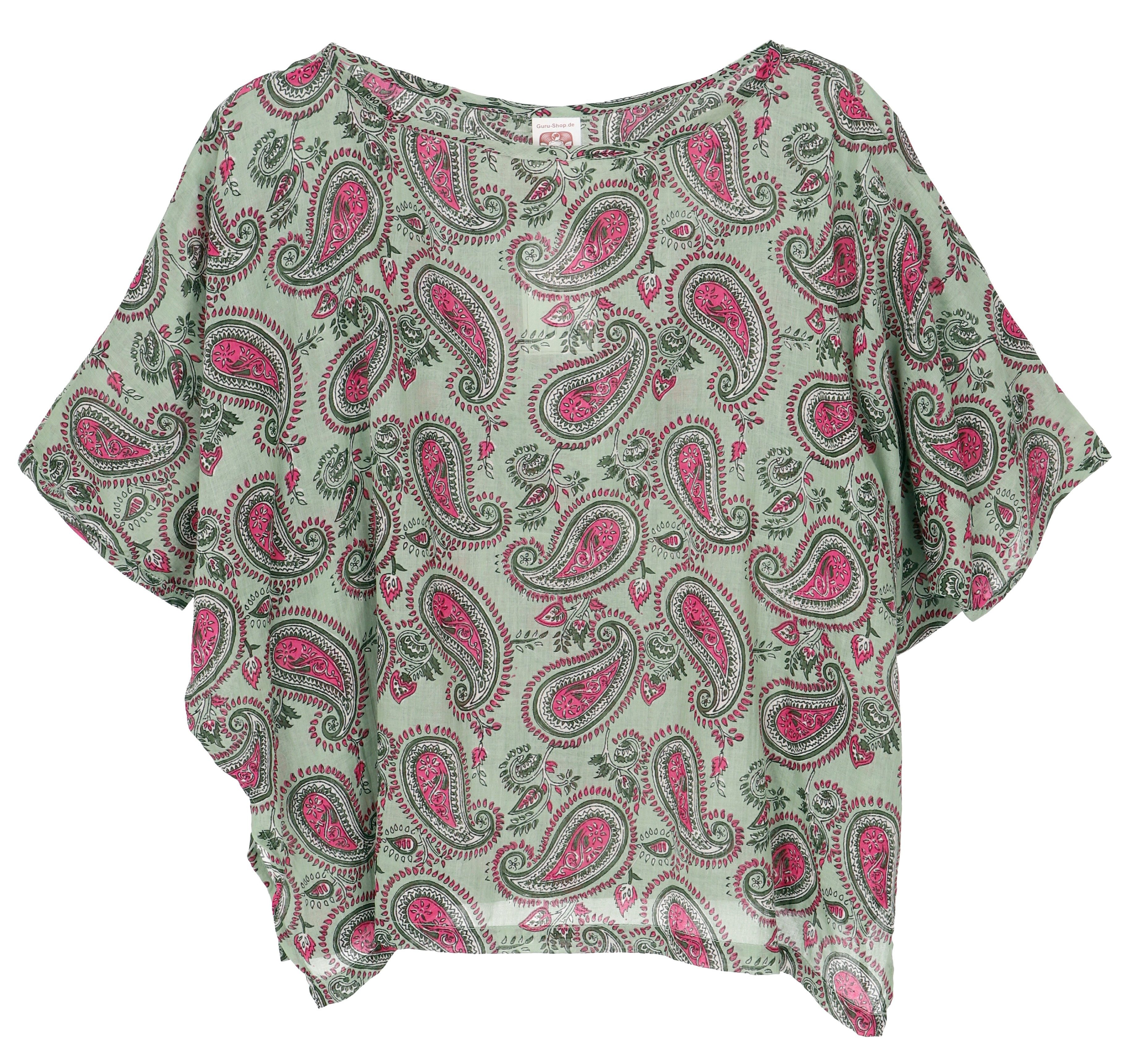 Guru-Shop Longbluse Weites Boho Blusentop mit günstig online kaufen