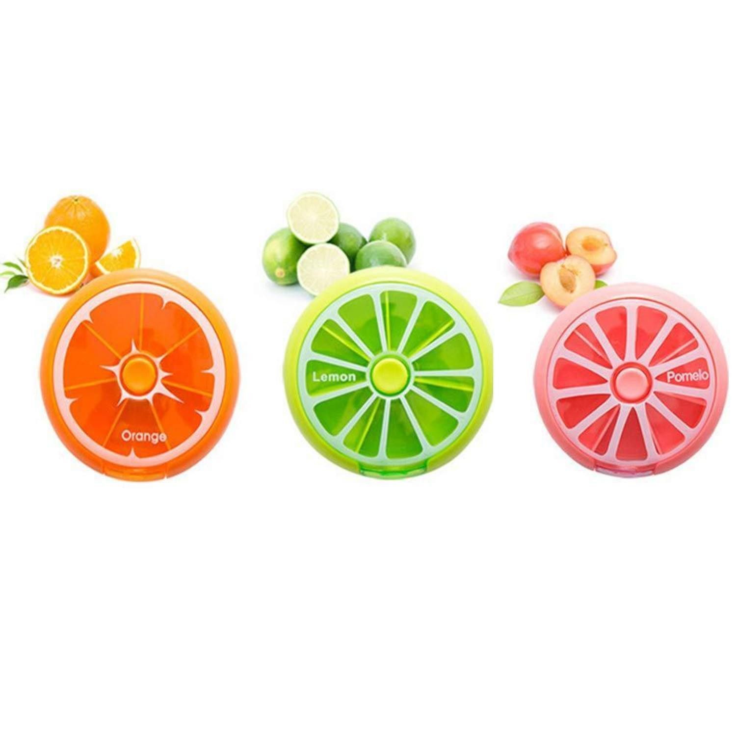 LuxusKollektion Pillendose Pillendose 7 Tage rund 3er Set bunt (3 St)
