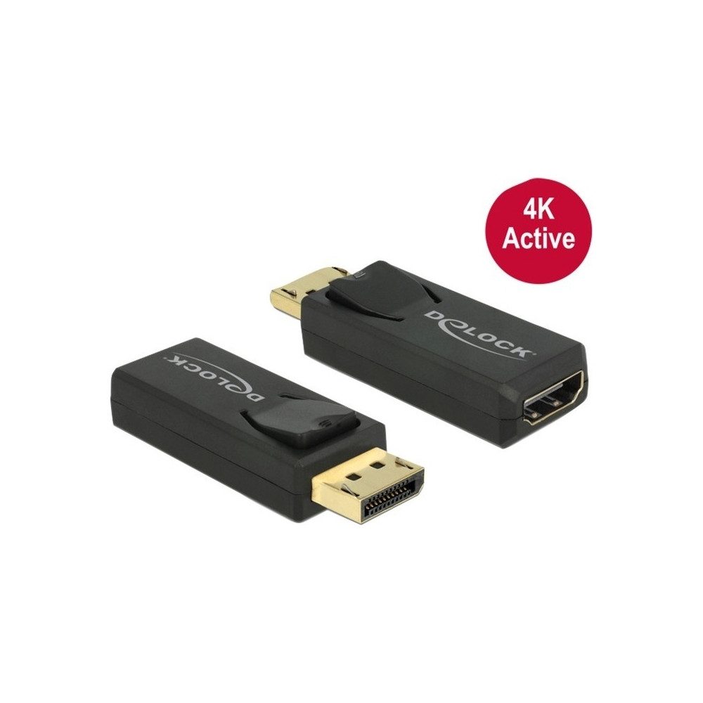 DeLOCK Adapter DP 1.2 auf HDMI - Schwarz Elektro-Kabel