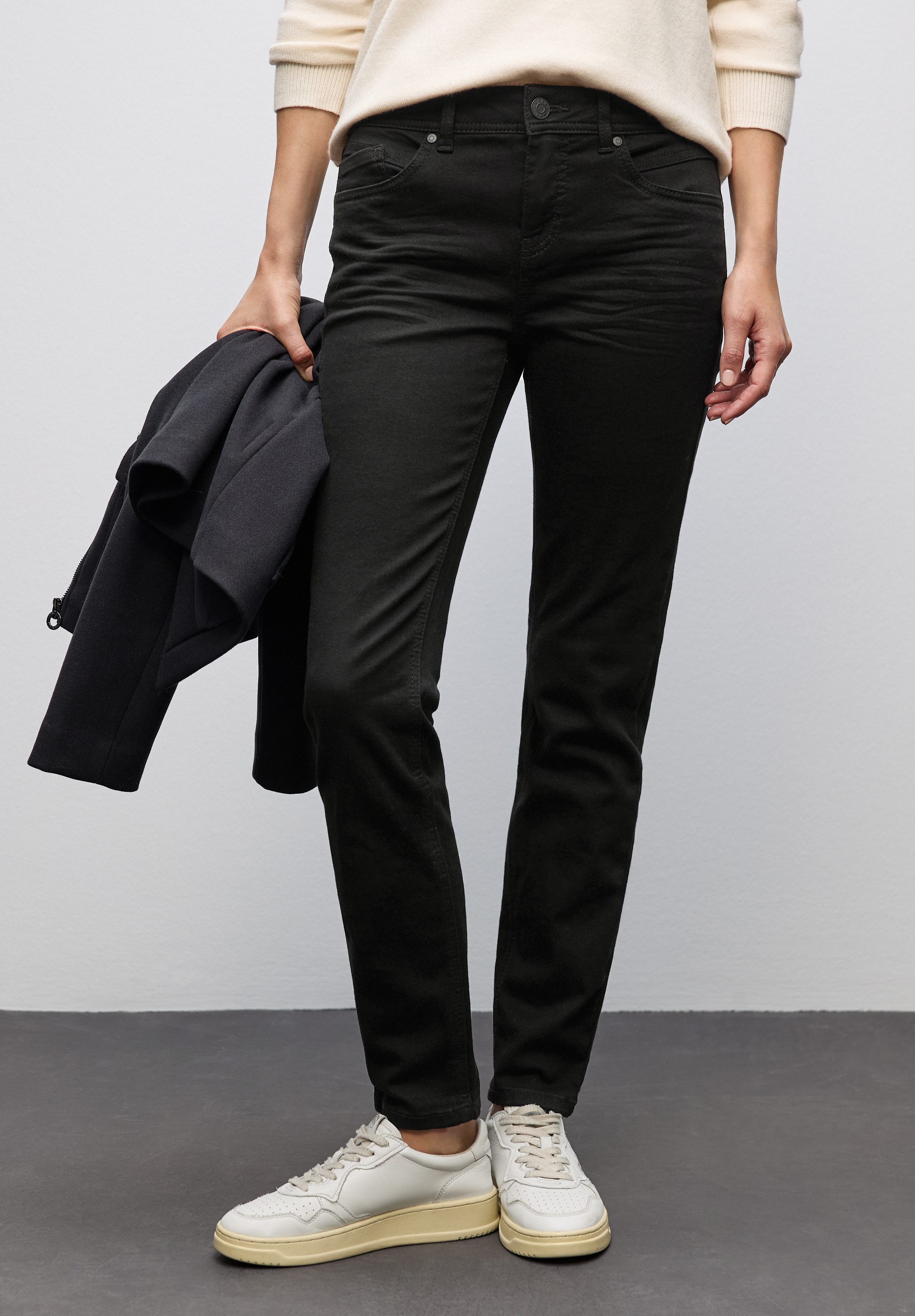 STREET ONE 5-Pocket-Jeans Style Jane im Slim Fit, Mid Waist günstig online kaufen