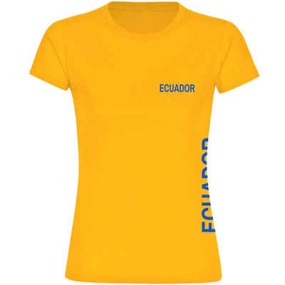 multifanshop T-Shirt Damen Ecuador - Brust & Seite - Frauen