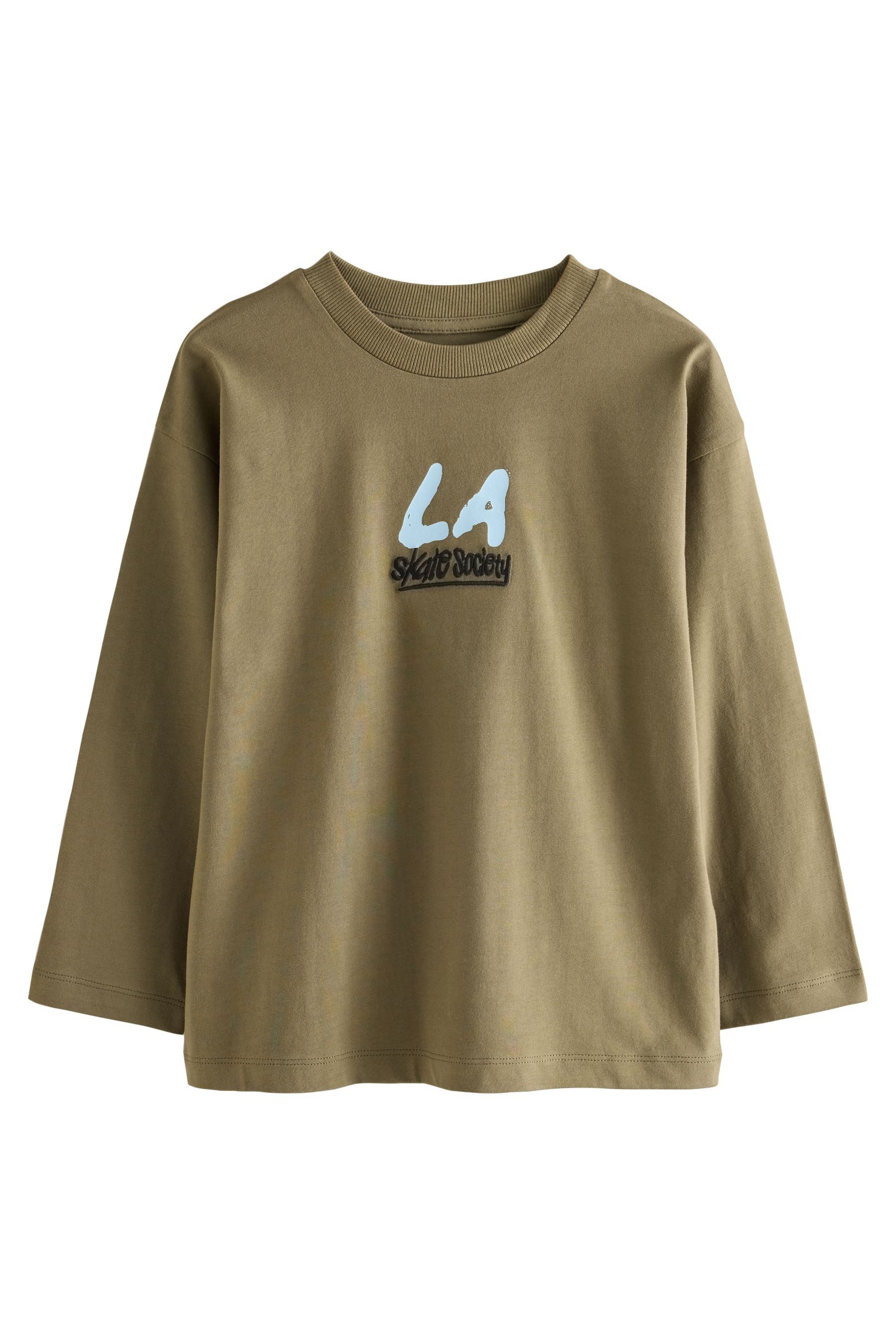 Next Langarmshirt Relaxed Fit Langarmshirts mit Grafik, 3er-Pack (3-tlg) – Bild 4 von 5