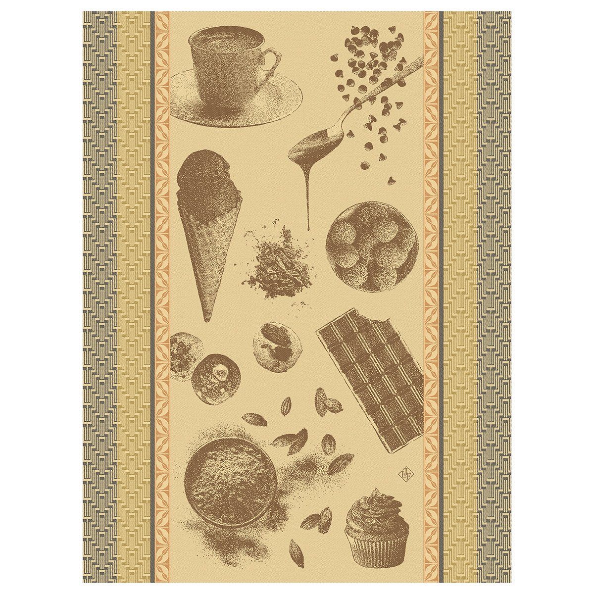 Le Jacquard Francais Geschirrtuch Geschirrtuch Chocolats Recettes Cacao 60x80 cm, (1-tlg., 1 x Geschirrtuch), jacquard-gewebt