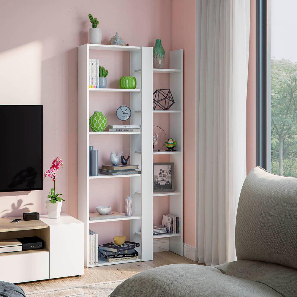 habeig Standregal Hochregal Bücherregal Aktenschrank Kommode Weiß Holz 162x günstig online kaufen