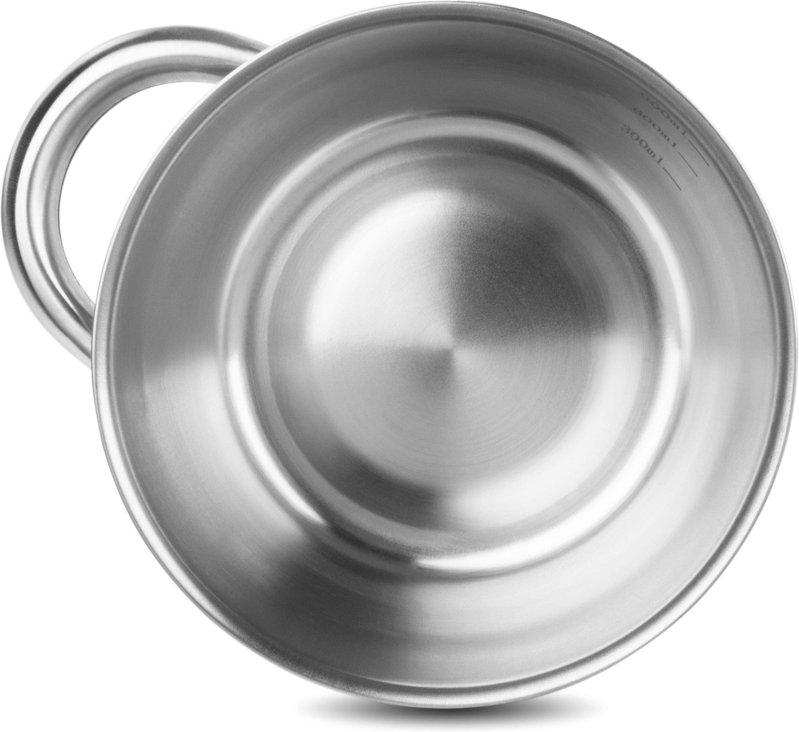 normani Geschirr-Set Camping Geschirrset Foodcontainer und Essbesteck (4-tlg), 1 Personen, Edelstahl, Camping Geschirr Essgeschirr Outdoor Besteck Kochgeschirr