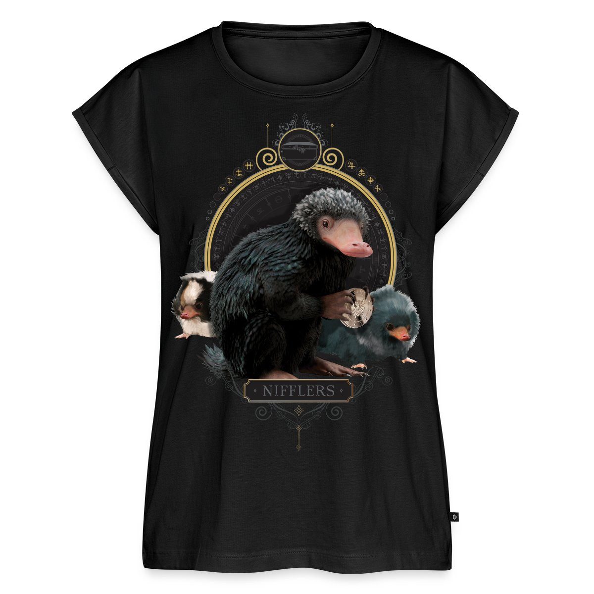 T-Shirt Phantastische Tierwesen Nifflers Frauen Casual T-Shirt