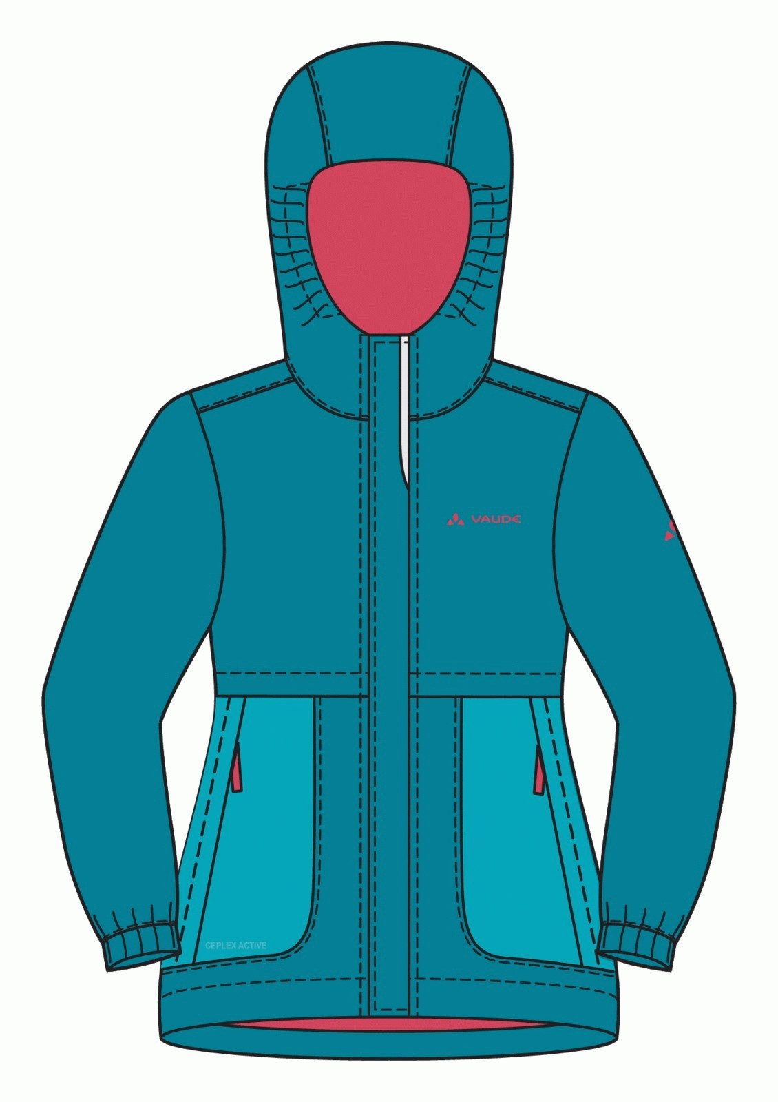 VAUDE Regenjacke Kids Campfire 3in1 Jacket Girls
