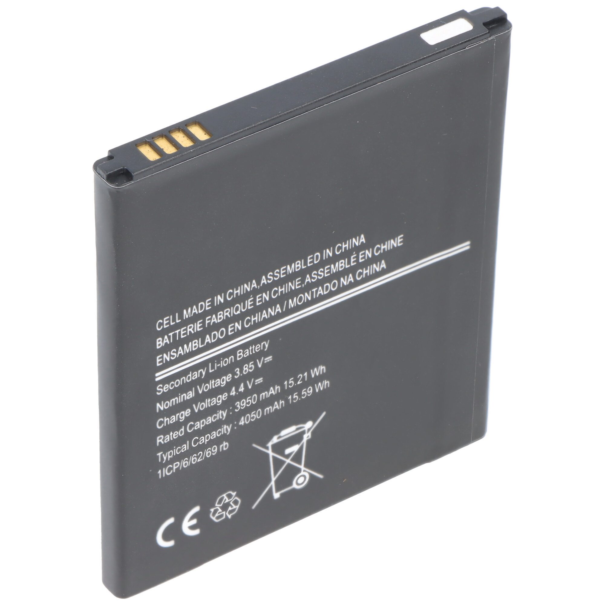 AccuCell Akku passend für Samsung Galaxy Xcover Pro, SM-G715, Li-Polymer, 3,85 Akku 3950 mAh (3,9 V)