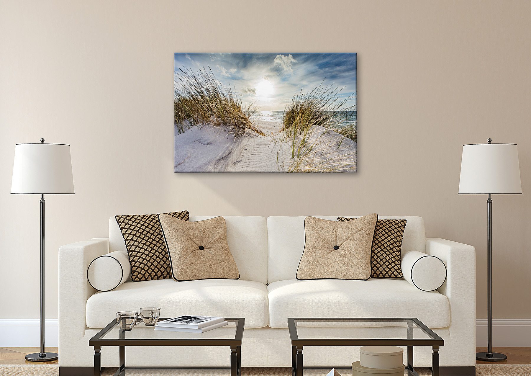 Bönninghoff Leinwandbild Wandbild STRAND DÜNE 78x118 cm – Leinwandbild Keilrahmen Deko modern, Bilder vom Sonnenuntergang & -aufgang, Landschaft, Landschaften,  – Bild 5 von 5