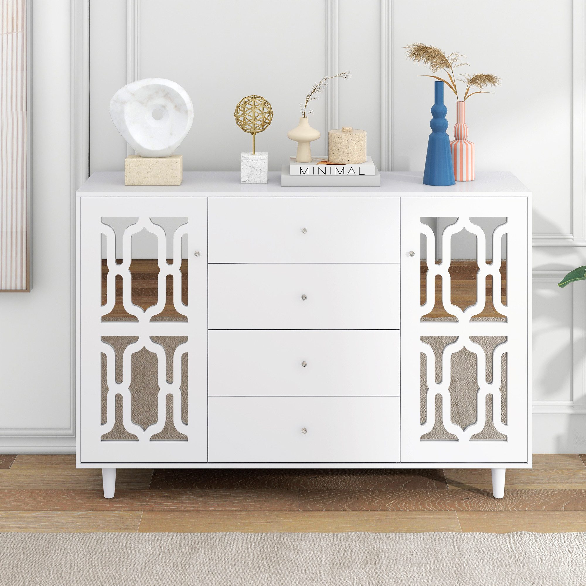 Merax Sideboard mit verspiegelten Glastüren und günstig online kaufen