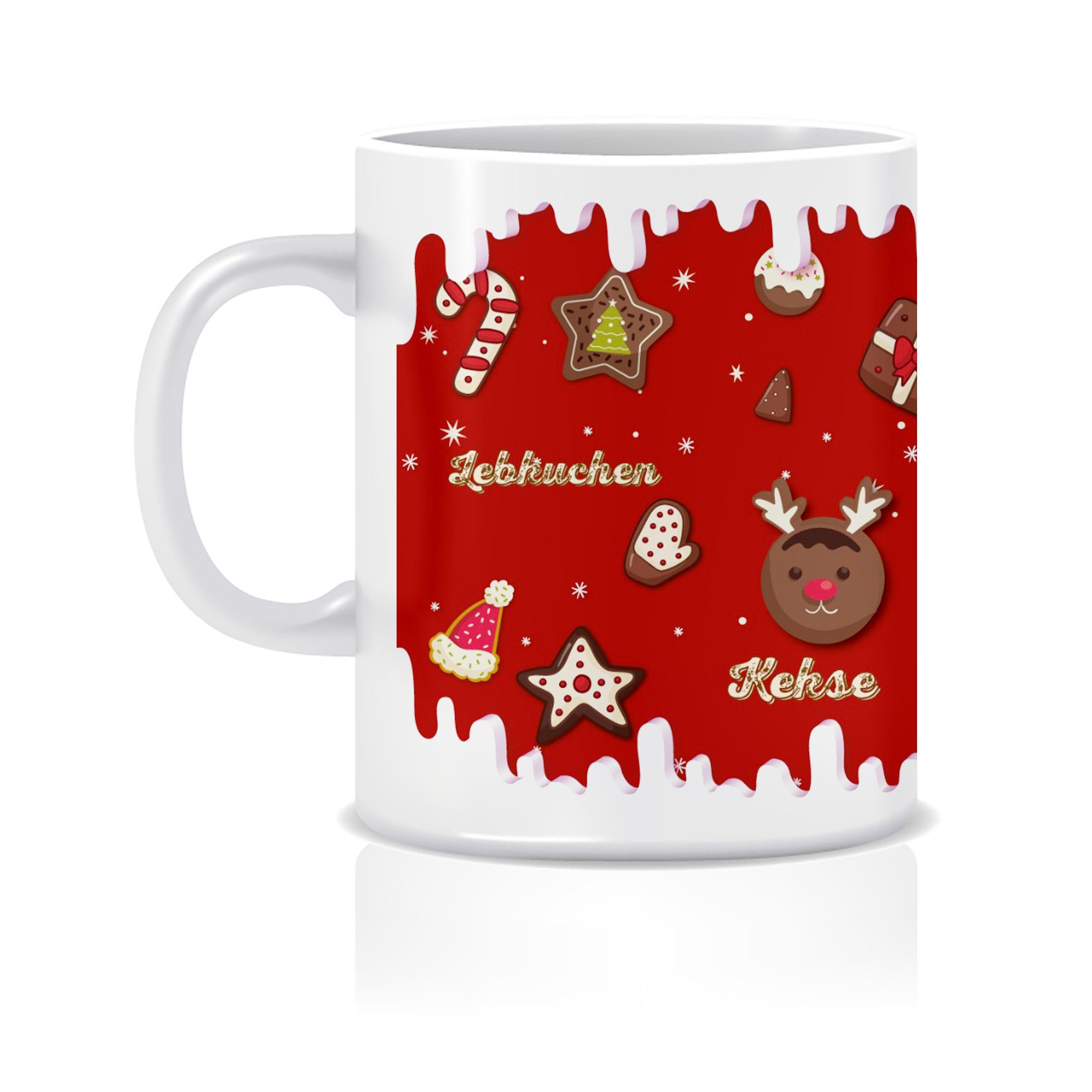 Giftandprint Becher Giftandprint Lebkuchen Weihnachtsdeko Weihnachten, Deko, Kaffeetassen, beidseitig, inkl. Geschenkbox, Spülmaschinen- und mikrowellengeeignet
