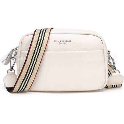 GelldG Umhängetasche Сумки mit Schultergurt Umhängetasche Damen Leder Crossbody Bag