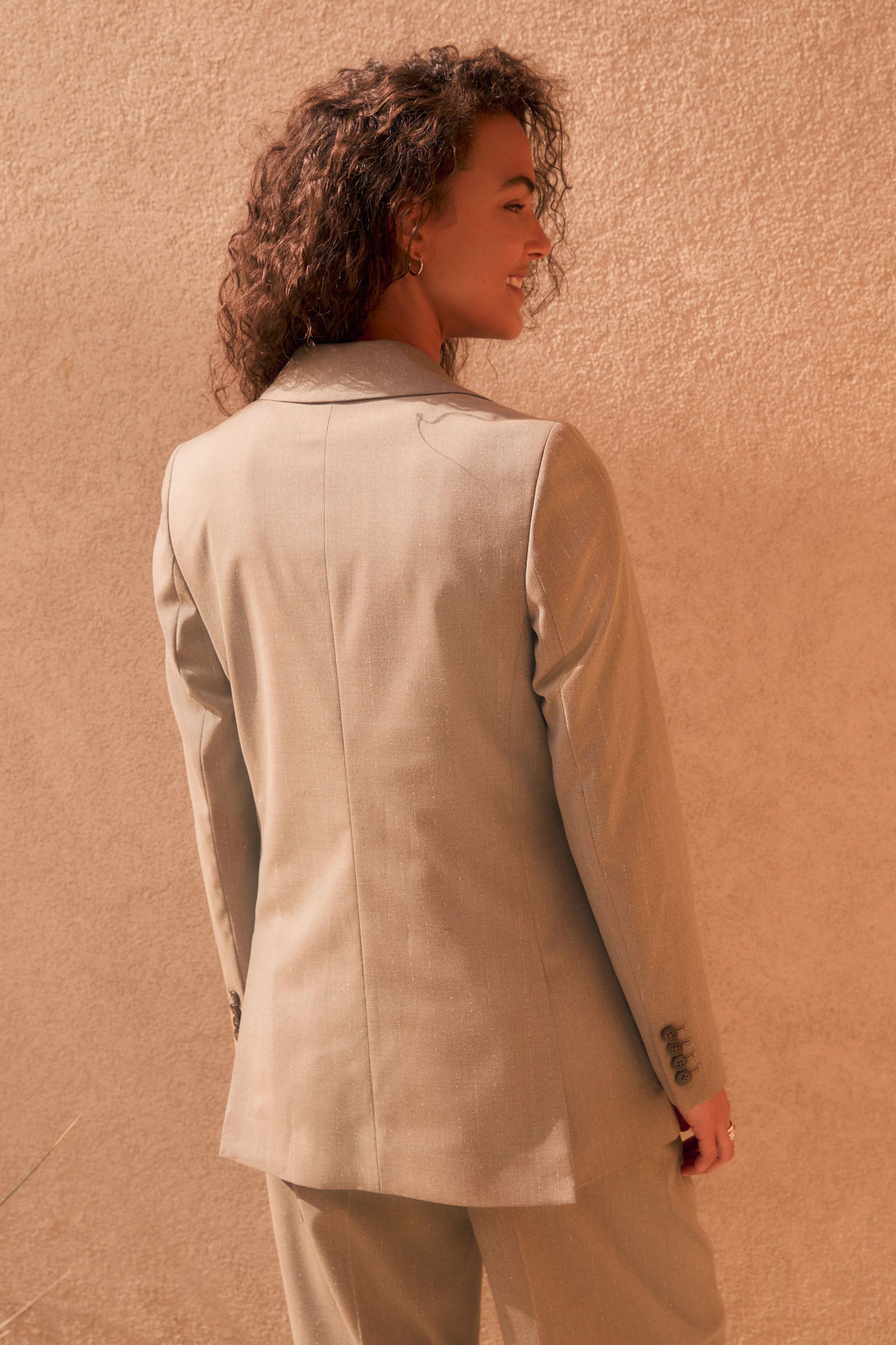 Next Jackenblazer Strukturierter, einreihiger Blazer mit Streifen (1-tlg) günstig online kaufen