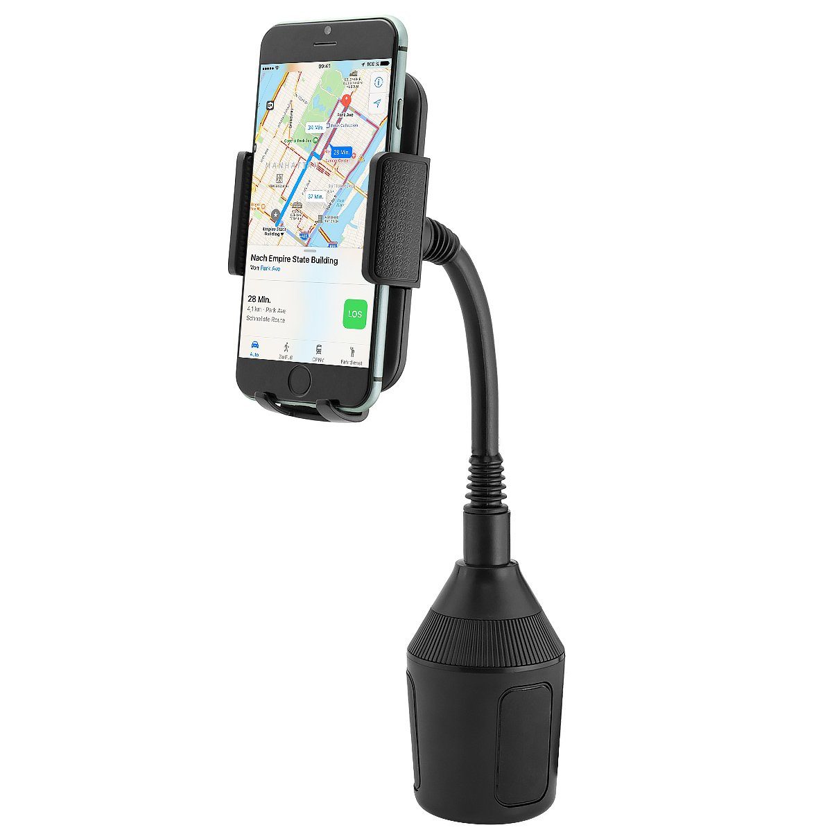 MidGard Universal Autohalterung f KFZ-Getränkehalter f Handy bis 9,5cm  Breite Smartphone-Halterung