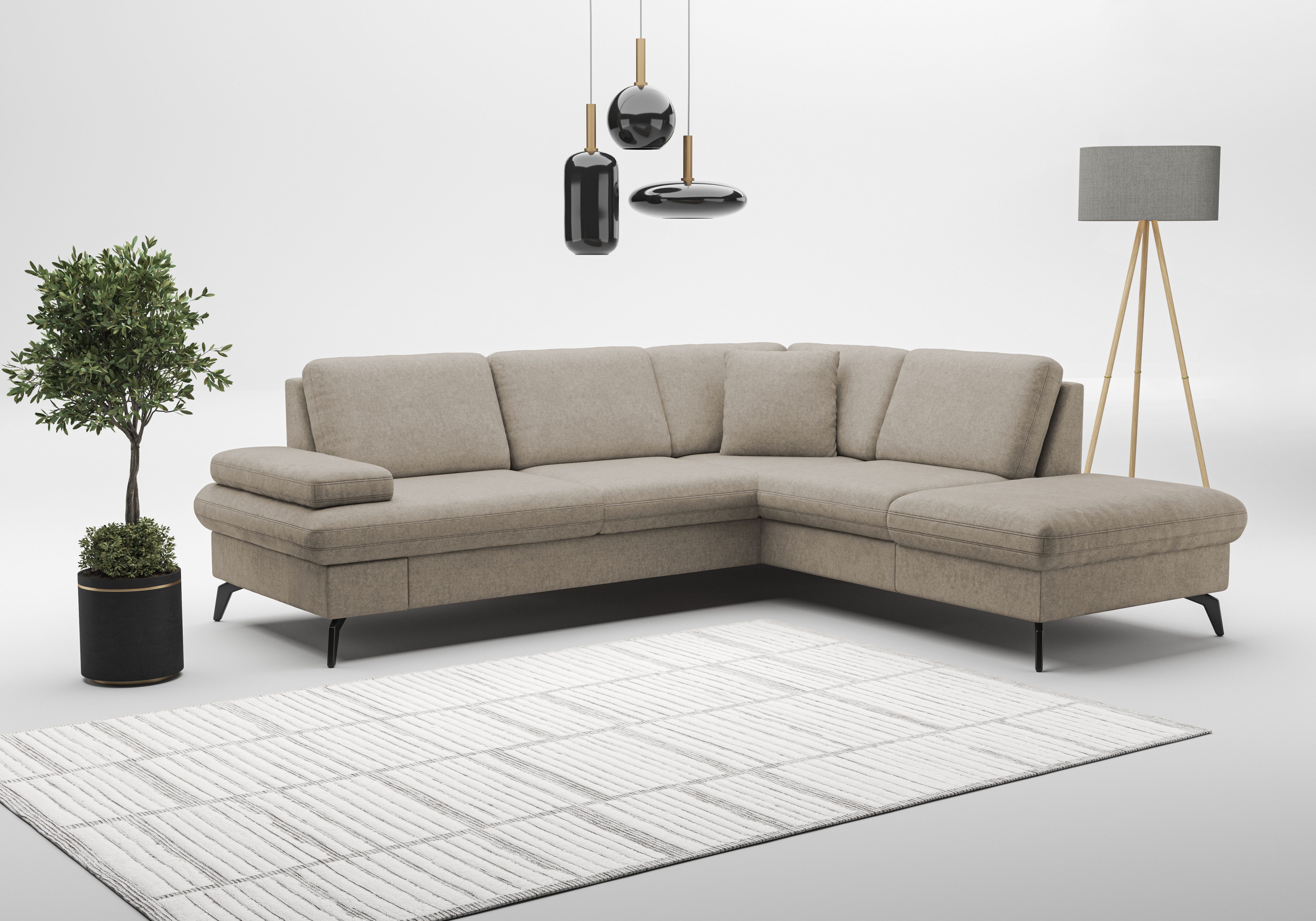 sit&more Ecksofa Morris Jubi L-Form, B: 238 cm, mit Armteilfunktion & 1 Zierkissen, optional Bettfunktion
